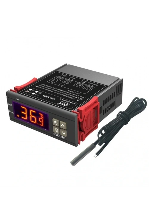 STC-1000 12V DC LCD Ekranlı Problu Termostat Dijital Sıcaklık Kontrol Cihazı