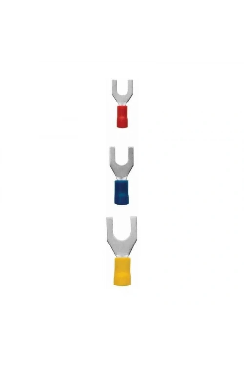 SV 1.25-5 0.50-1.50 mm Kırmızı Çatal Tip İzoleli Kablo Ucu 10 Adet