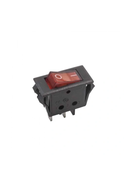 T85 Tekli Dar Işıklı On/Off Anahtar - Kırmızı