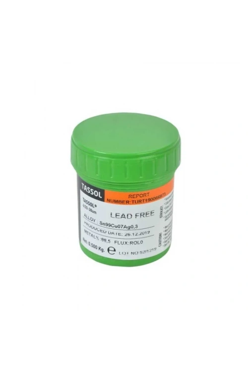 Tassol Kurşunsuz Krem Lehim 500gr (Sn99Cu07Ag0.3)