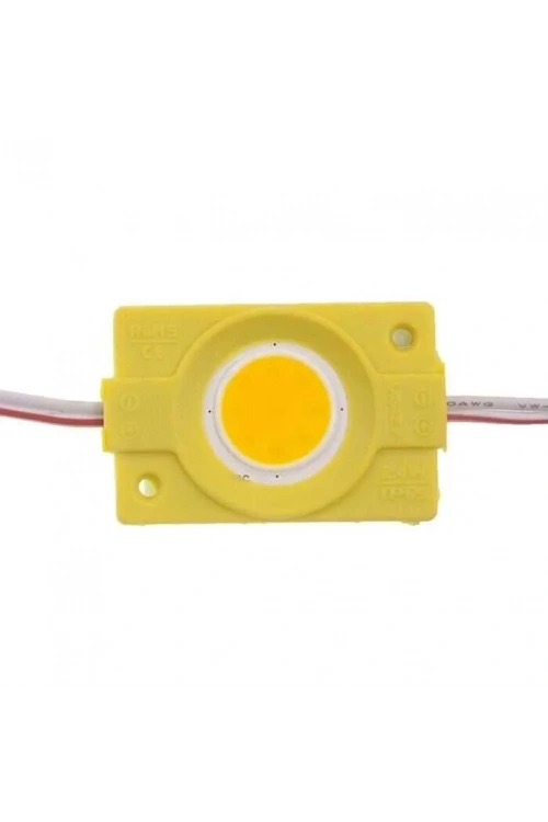 Tekli Su Gerçimez Cob Led Modülü - Sarı 12V 2.4W
