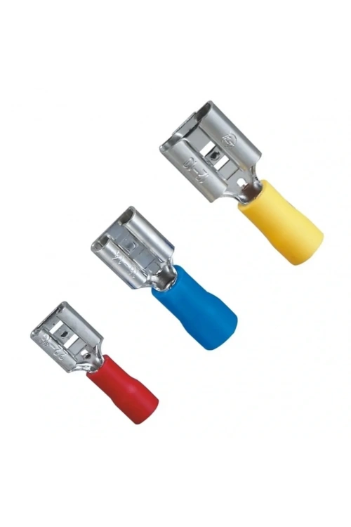 TFD - 1488/5 0.5-1.5mm2 Dişi Faston Tip İzoleli Kablo Ucu Kırmızı - 200 Adet