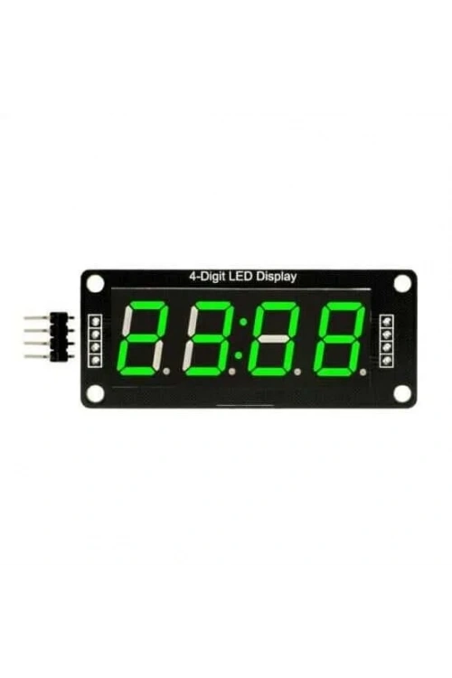 TM1637 4 Digit Led Display Saat Modülü - Yeşil