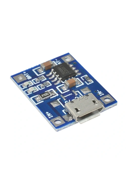 TP4056 Micro USB Girişli Li-Po Pil Şarj Devresi