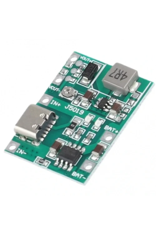TP4056 Pil Şarj ve Voltaj Yükseltici 3.7V 4.2V Type-C Usb