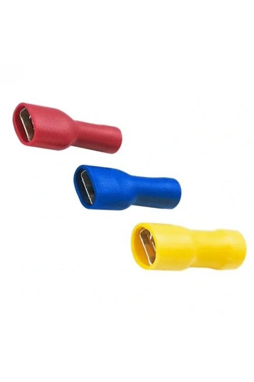 TPFD - 1488/5 0.5-1.5mm2 Tam İzoleli Dişi Faston Tip Kablo Ucu Kırmızı - 200 Adet