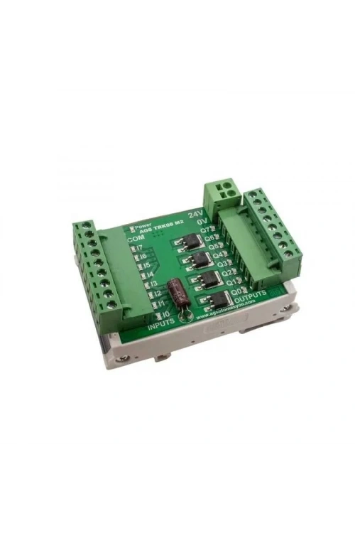 TRK-08 5A 8 Kanal DC Röle Modülü - Ray Montajlı