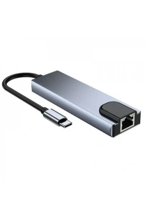 Type-C Hub 5in1 2 Port USB 3.0 + 100Mpbs Ethernet + HDMI + Type-C Çevirici