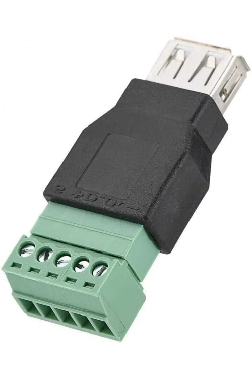 USB Dişi - 5li Klemens Çevirici / USB 2.0 to 5-Pin Terminal