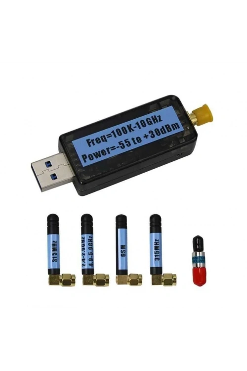 USB RF Güç Ölçer V3.0 100K-10GHz Ekranlı RF Power Meter