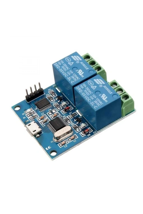 USB Röle Modülü 5V Çift Kanal LCUS-2