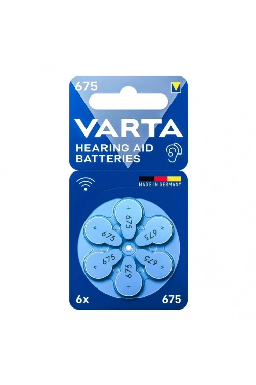 Varta 675 No Kulaklık ve İşitme Cihazları Pili 6lı Paket 