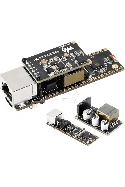 Waveshare ESP32-S3 PoE ETH Ethernet Geliştirme Kartı - Wi-Fi, Bluetooth ve PoE Modülü Dahil