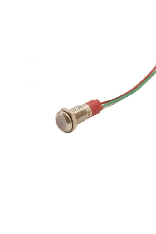 WD08L-P2/RGY+ 8mm 12-24V Kablolu Metal Sinyal Lambası - 3 Renk Anot