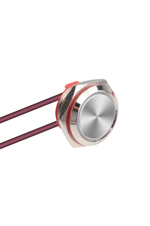 WD16C1-Wired-P1 16mm Düz Yaylı Metal Buton - Kablolu