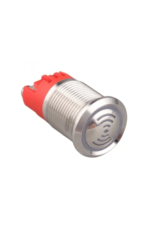 WD16F-P0-S24VR LX 16mm Sabit Sesli Işıklı Metal Buzzer - 24V