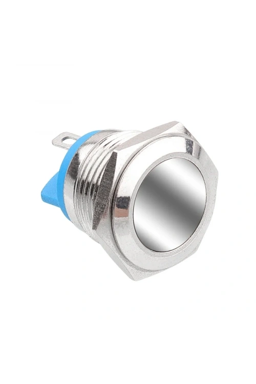 WD16H-P1 16mm Düz Yaylı Metal Buton