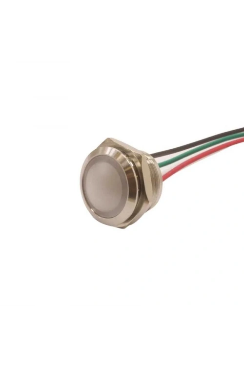 WD16L-P2/RG- 16mm 12-24V Kablolu Metal Sinyal Lambası - 2 Renk Katot
