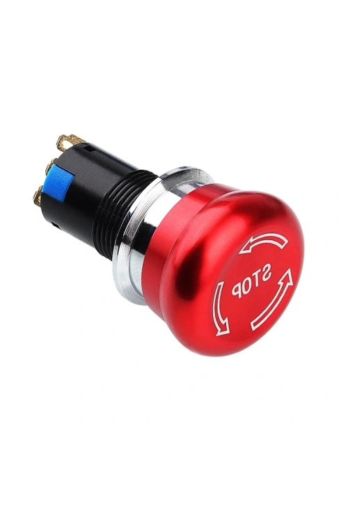 WD16M-Q1 16mm Metal Acil Stop Butonu 2NO+2NC - Logolu