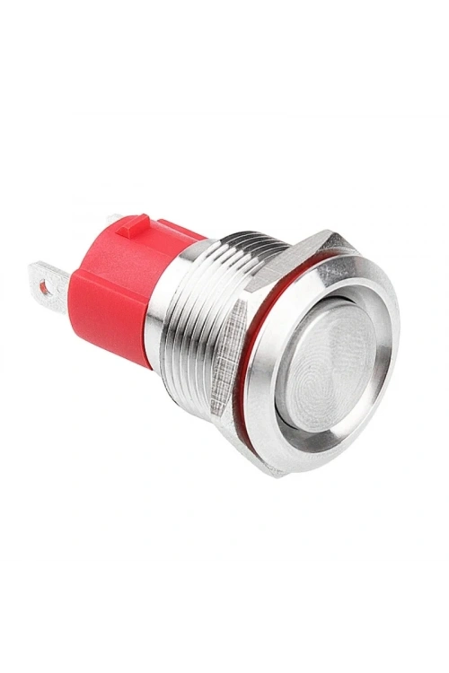 WD19D-P1 19mm Düz Yaylı Metal Buton