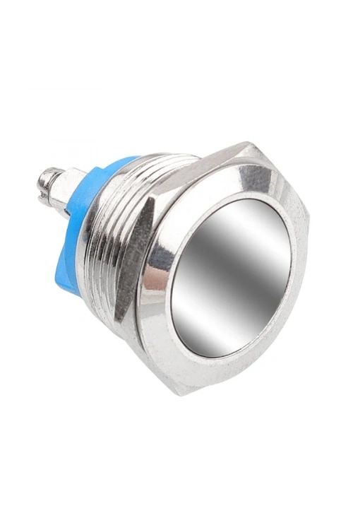 WD19H-P0 19mm Düz Yaylı Metal Buton