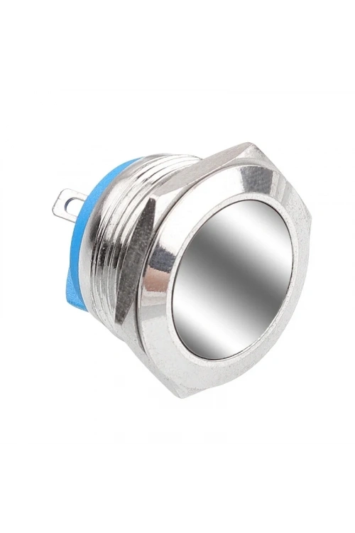 WD19H-P1 19mm Düz Yaylı Metal Buton