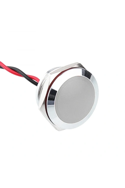 WD19L-P2 19mm 12-24V Kablolu Metal Sinyal Lambası - Beyaz