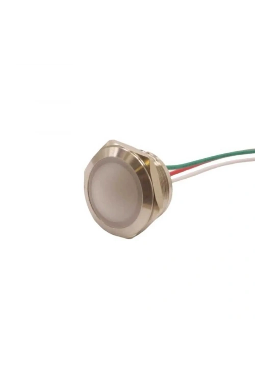 WD19L-P2/RG+ 19mm 12-24V Kablolu Metal Sinyal Lambası - 2 Renk Anot