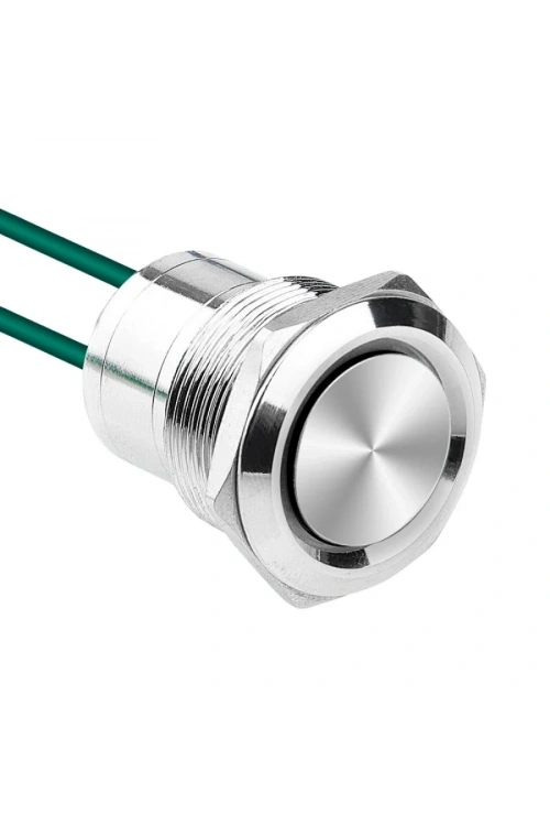 WD22D1-P2Z-E 22mm Düz Anahtarlı Kablolu Metal Buton