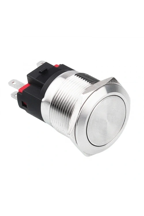WD22E-P1 22mm Düz Yaylı Metal Buton