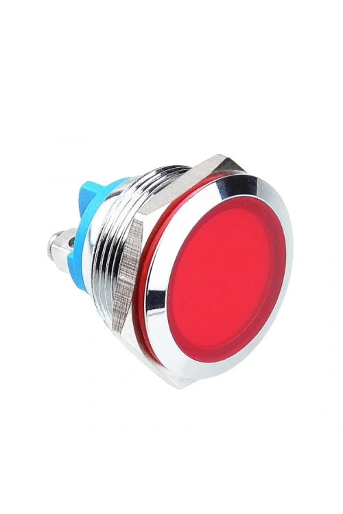 WD22L-P0 22mm 12-24V Metal Sinyal Lambası - Kırmızı