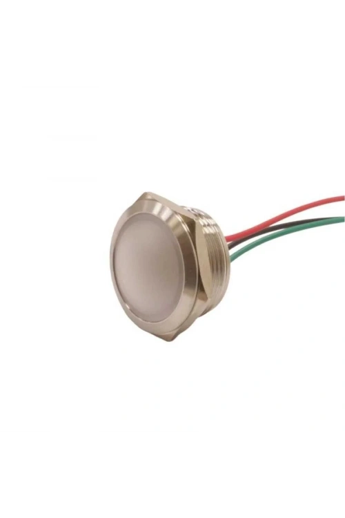 WD22L-P2/RG- 22mm 12-24V Kablolu Metal Sinyal Lambası - 2 Renk Katot