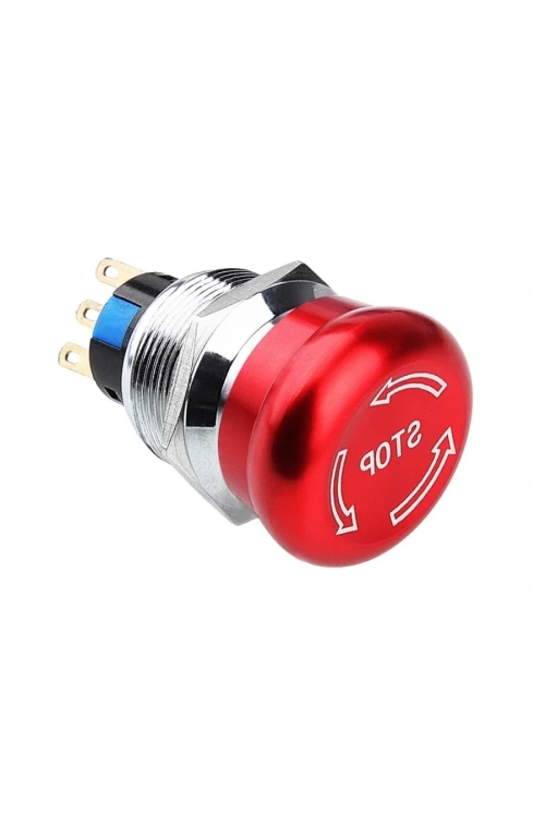 WD22M-Q1 22mm Metal Acil Stop Butonu 1NO+1NC - Logolu