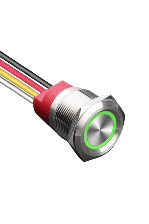 WD22T-P2-E 22mm Dokunmatik Touch Metal Buton - Yeşil
