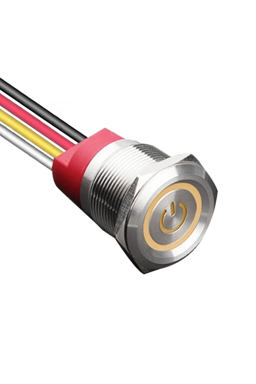 WD22T-P2-EC 22mm Dokunmatik Touch Metal Buton - Sarı