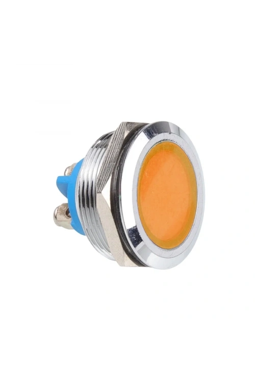 WD25L-P0 25mm 12-24V Metal Sinyal Lambası - Sarı