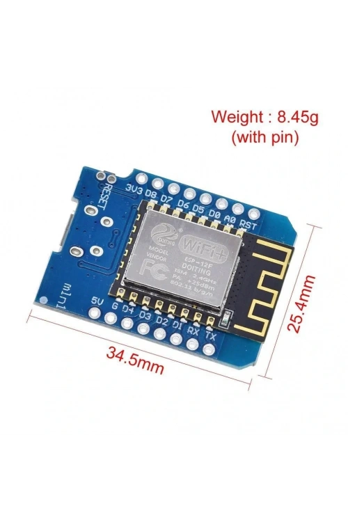 WeMos D1 Mini - ESP8266 12-F Tabanlı Arduino Kartı
