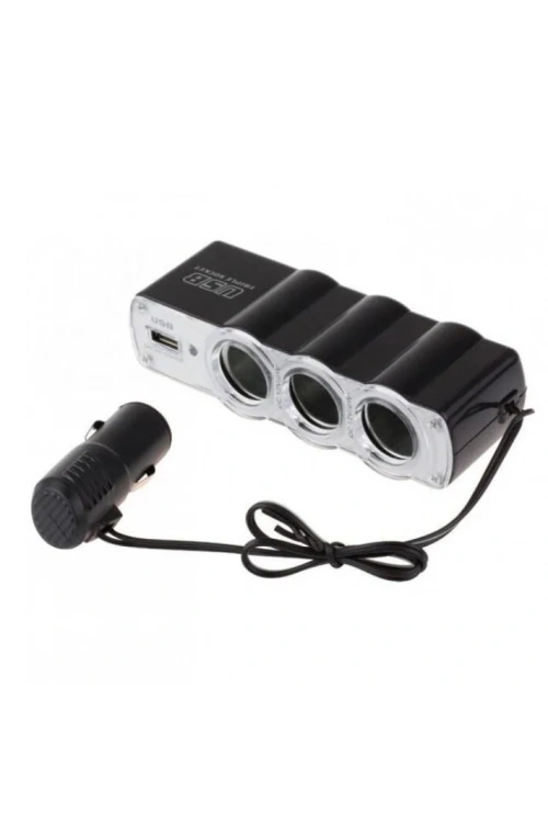 WF-0120 3lü USBli Çakmaklık Çoklayıcı