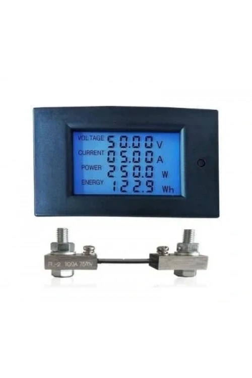 WZ-DM100 100V 100A Voltmetre Ampermetre - 75mV Şönt Direnç