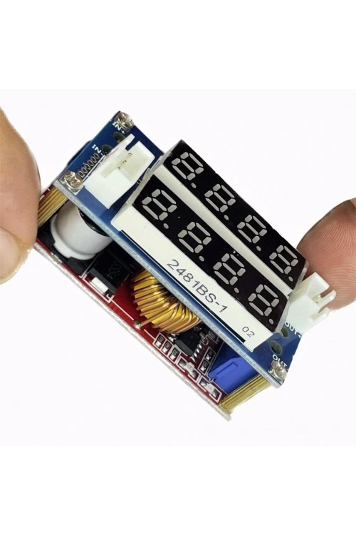 XL4015 5A CC-CV Volt-Amper Ayarlı Çift Ekranlı Voltaj Düşürücü Modül