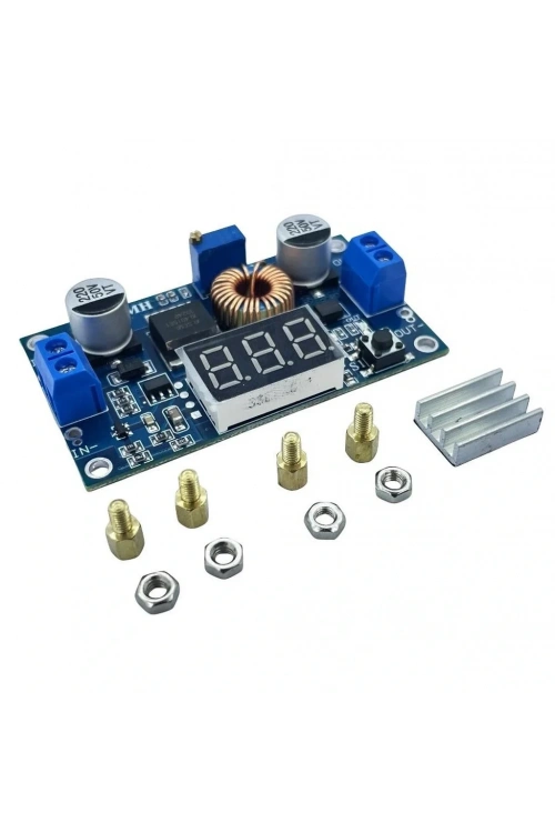 XL4015 75W 5A DC-DC Voltmetre Ekranlı (3Digits) Voltaj Düşürücü Modül