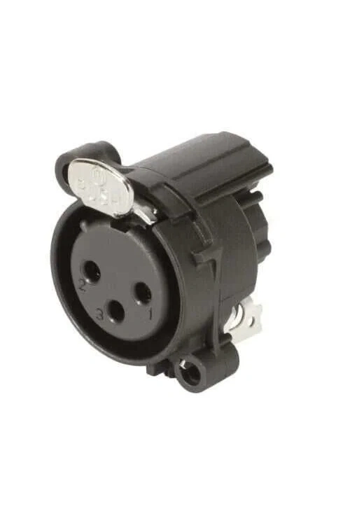 XLR Konnektör Panel Tipi Dişi - 3 Pin Plastik