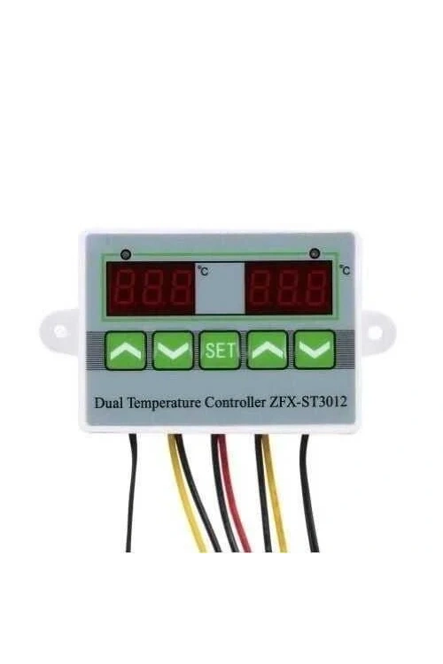 ZFX-ST3012 12V Çift Röle Çıkışlı Termostat - Sıcaklık Kontrol Cihazı
