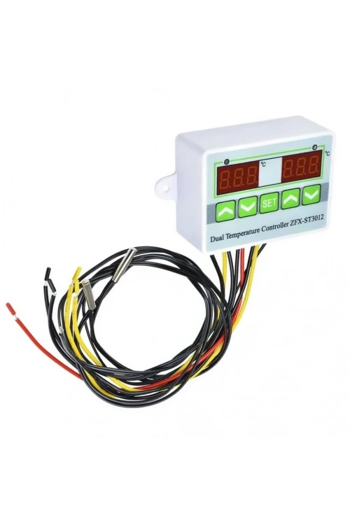 ZFX-ST3012 220V Çift Röle Çıkışlı Termostat - Sıcaklık Kontrol Cihazı