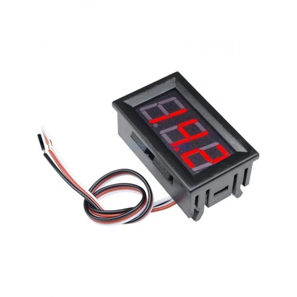 0.56” DC 0–30V Dijital Voltmetre Panel Tip (Kırmızı, 3 Telli)