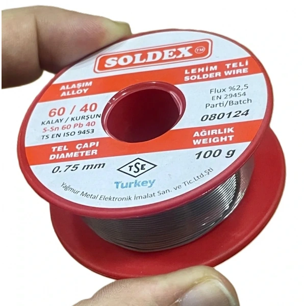 0.75mm 100 gr Soldex Lehim Teli