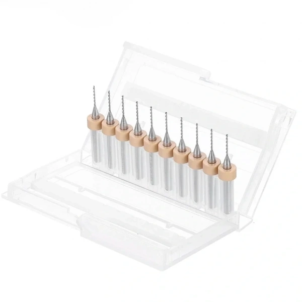 0.8mm PCB Matkap Ucu Seti - 10 Adet (Kutulu)