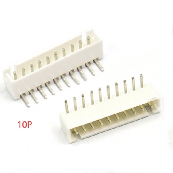 10 Pin JST-XH 2.54 Tunik Konnektör Erkek Eğik 90°