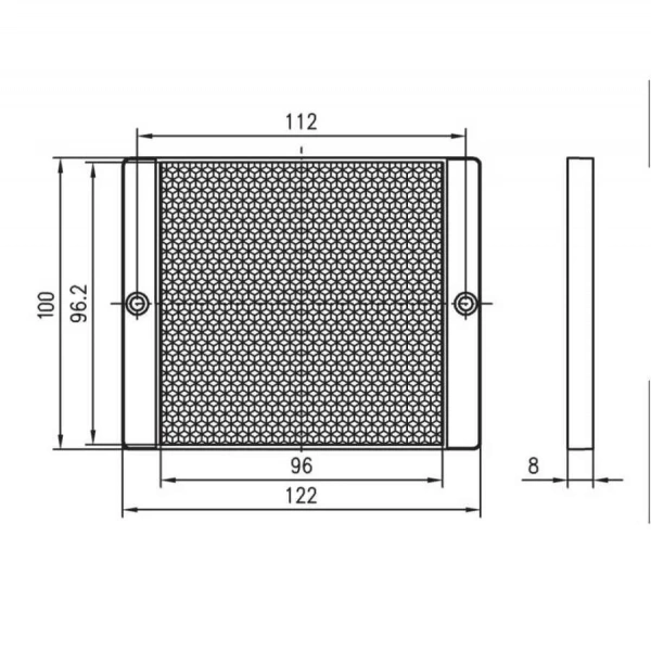 100x100mm Reflektör / Mesafe Sensörleri Uyumlu - Beyaz