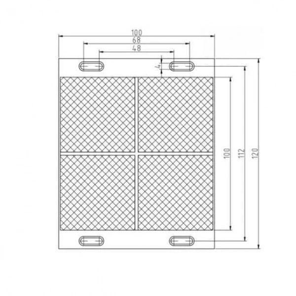 100x100mm Reflektör / Mesafe Sensörleri Uyumlu - Siyah